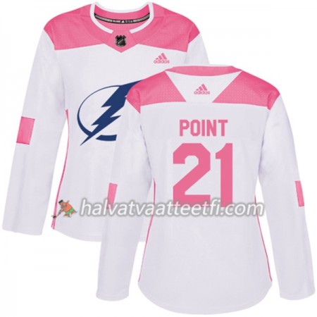 Naisten NHL Tampa Bay Lightning Pelipaita Brayden Point 21 Adidas 2017-2018 Valkoinen Vaaleanpunainen Fashion Authentic Naisten NHL Tampa Bay Lightning Pelipaita Brayden Point 21 Adidas 2017-2018 Valkoinen Vaaleanpunainen Fashion Authentic